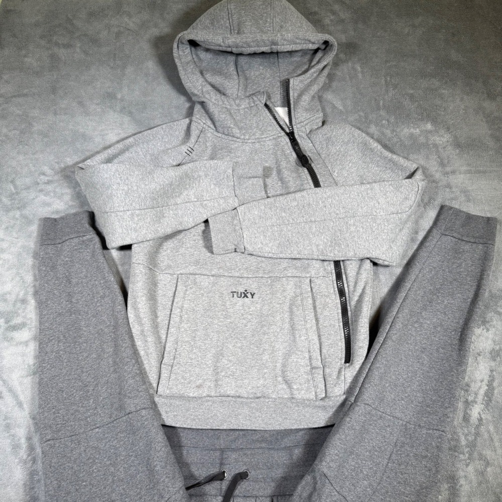 The Tuxy Suit One Piece Loungewear Hoodie Pants Mens M Gray Jumpsuit Athleisure